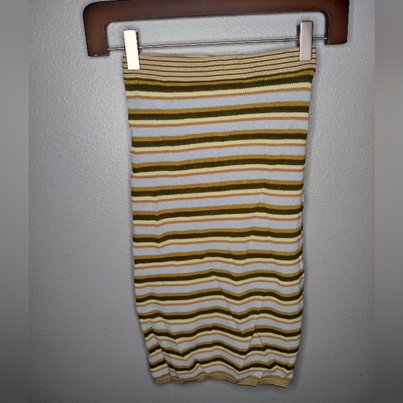 Lisa Says Gah Skirt M/L Britt Knit Stretch Striped  Medium Large Knee Pencil N - Picture 1 of 5